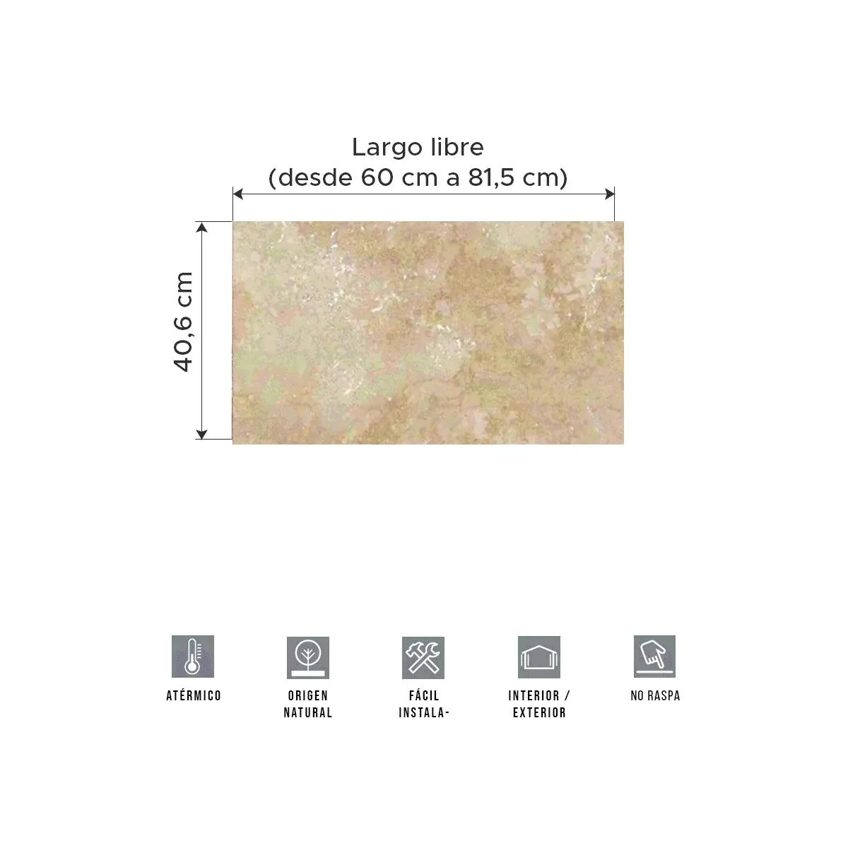 Travertino natural en tono beige